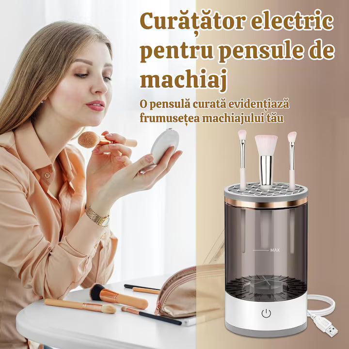 Curățător Electric Pentru Pensule și Bureți de Machiaj